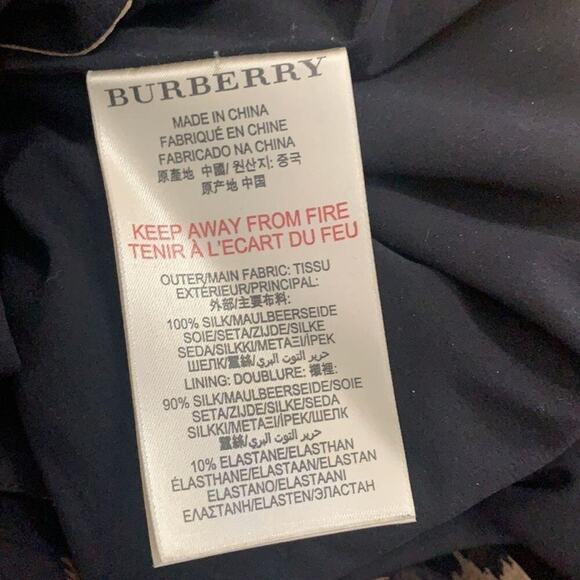 BURBERRY LONDON LEOPARD PRINT 100% SILK DRESS SIZE 6 - Picture 9 of 9